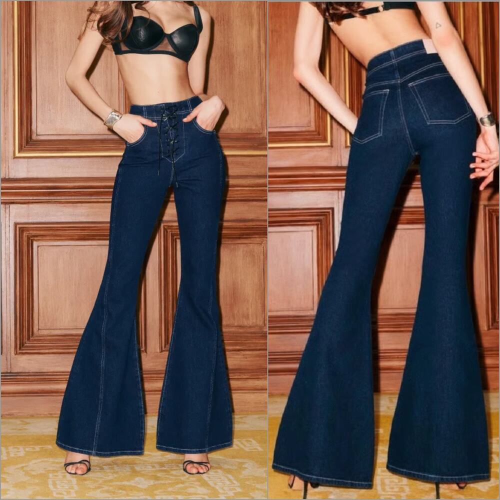 The Collection Reformation Cherry High Rise Super Flare Jeans sz 29
